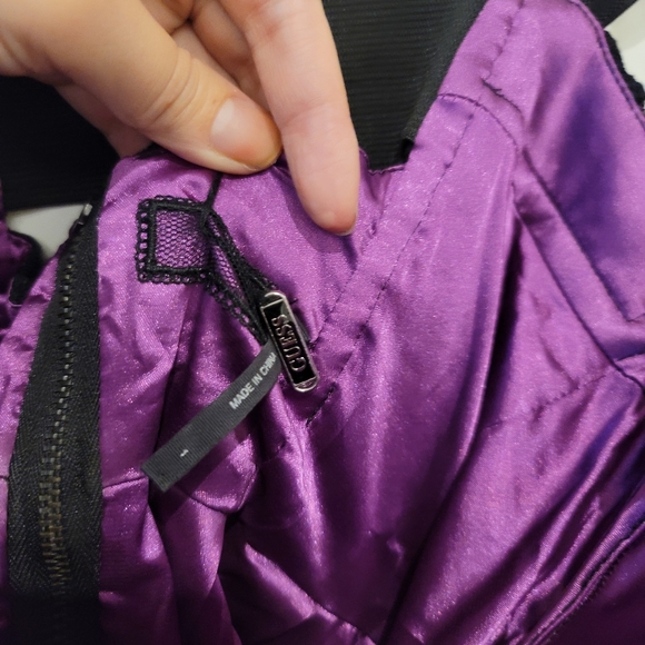 GUESS Purple and Black Lace Skater Dress - Picture 3 of 6